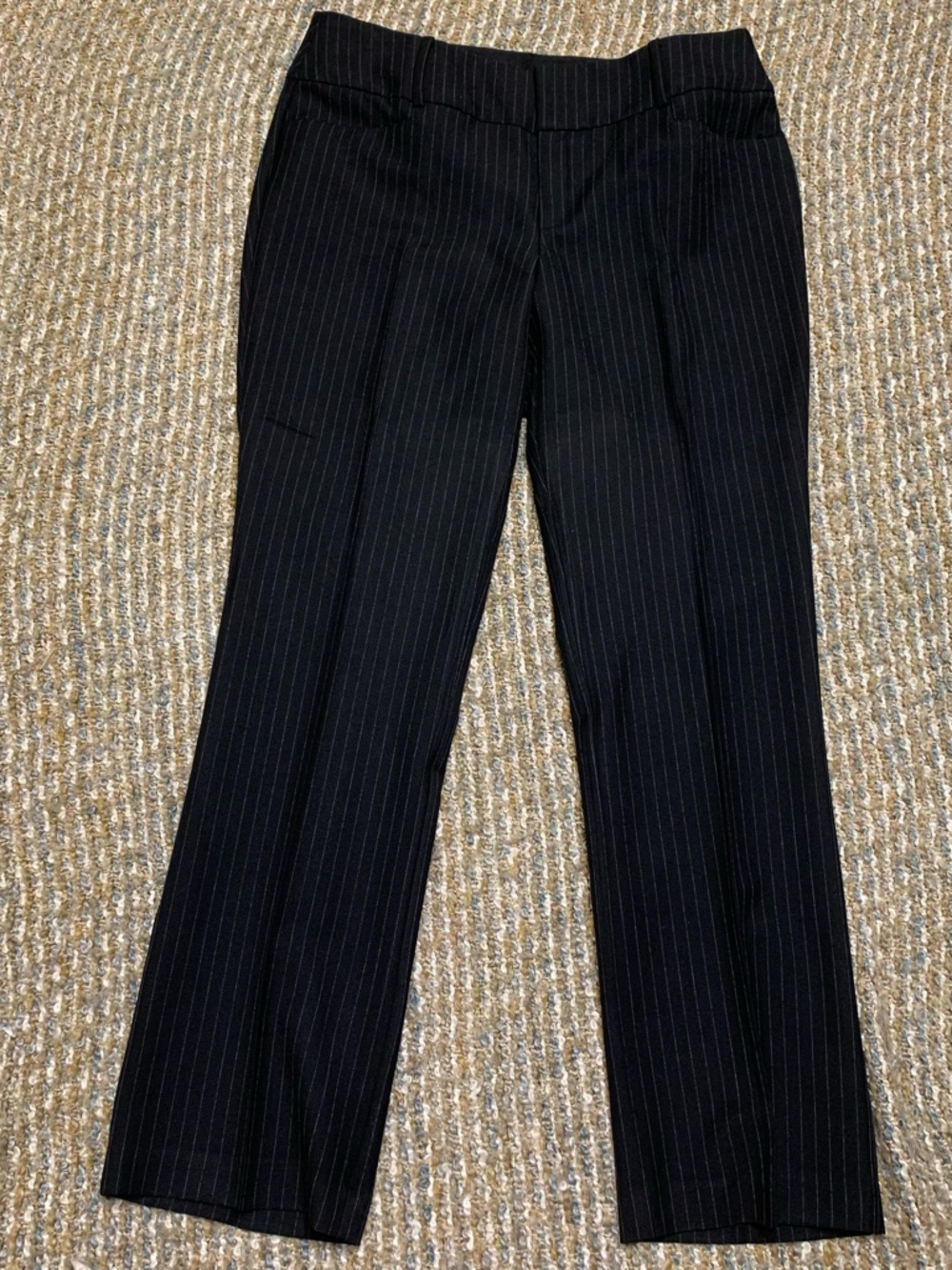 Apt. 9‎ Black Pinstripe Dress Trousers 12 Office Professional Career Work